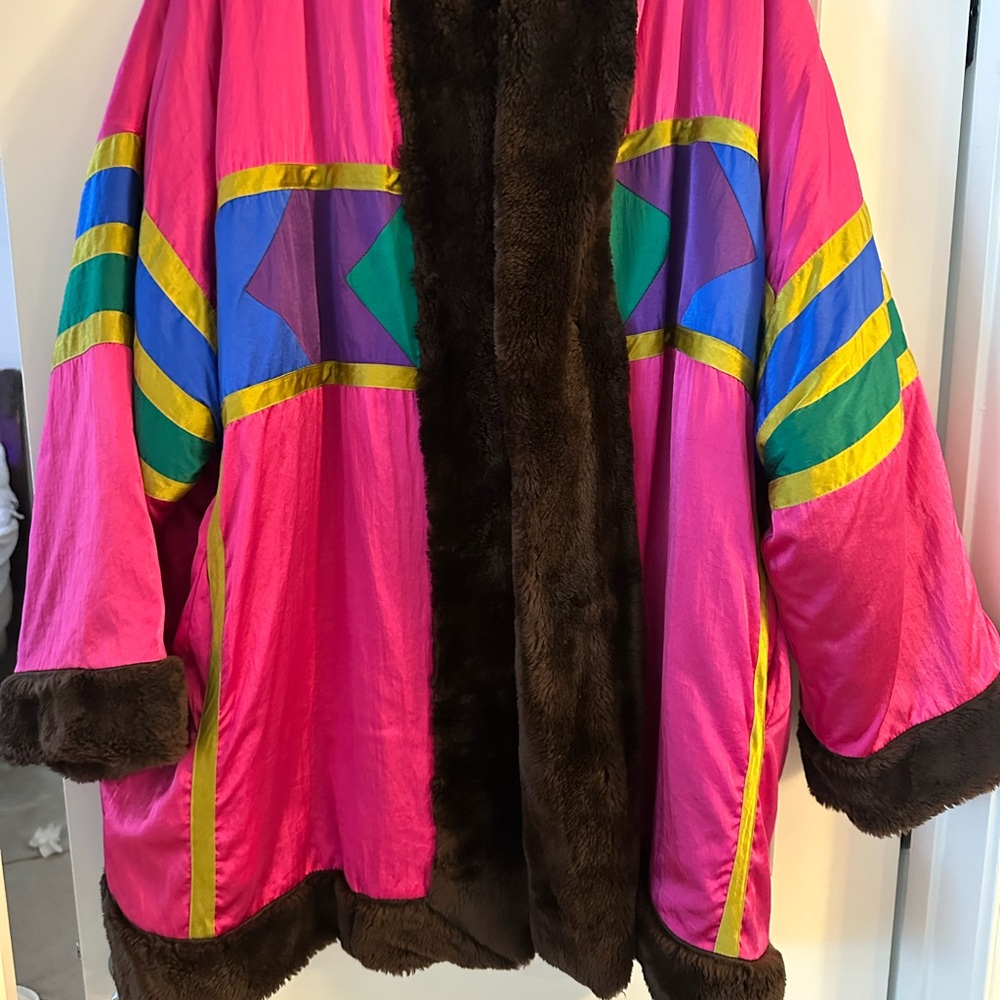 Vintage Plus Ann Tjian for Kenar Reversible Color Block Coat